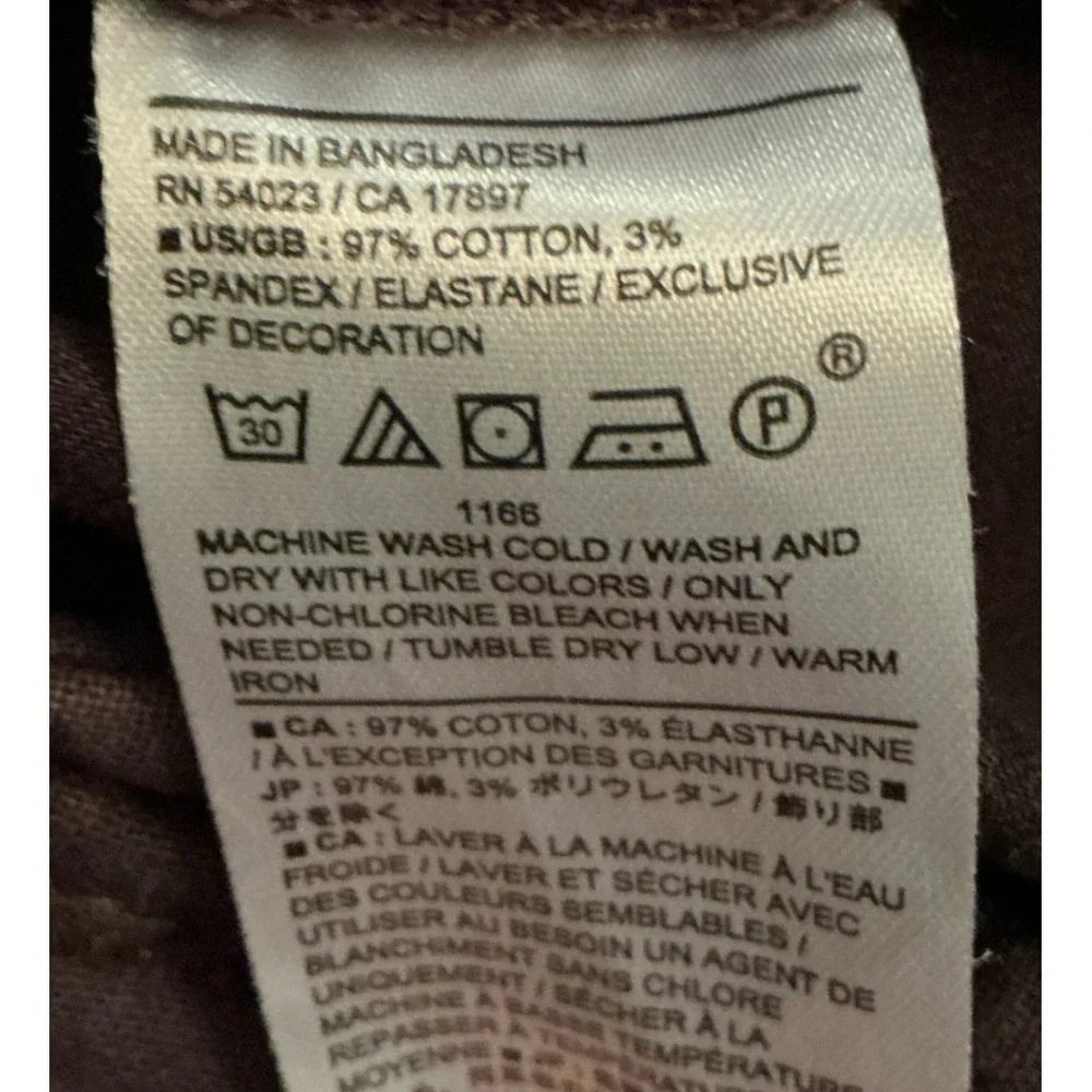 Banana Republic Lived-In Chino Athletic Fit 34 Brown Stretch‎ Pants Mens